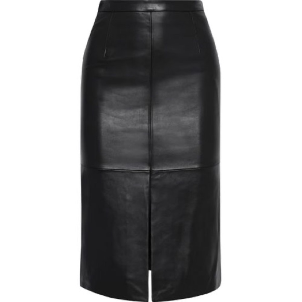 Iris & Ink Emelia 100% Leather Pencil Skirt